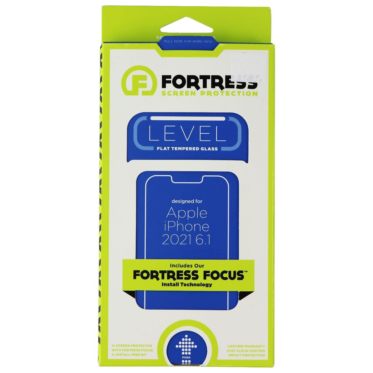 Fortress Level Series Tempered Glass Screen Protector for Apple iPhone 13 Cell Phone - Screen Protectors Fortress - Simple Cell Bulk Wholesale Pricing - USA Seller