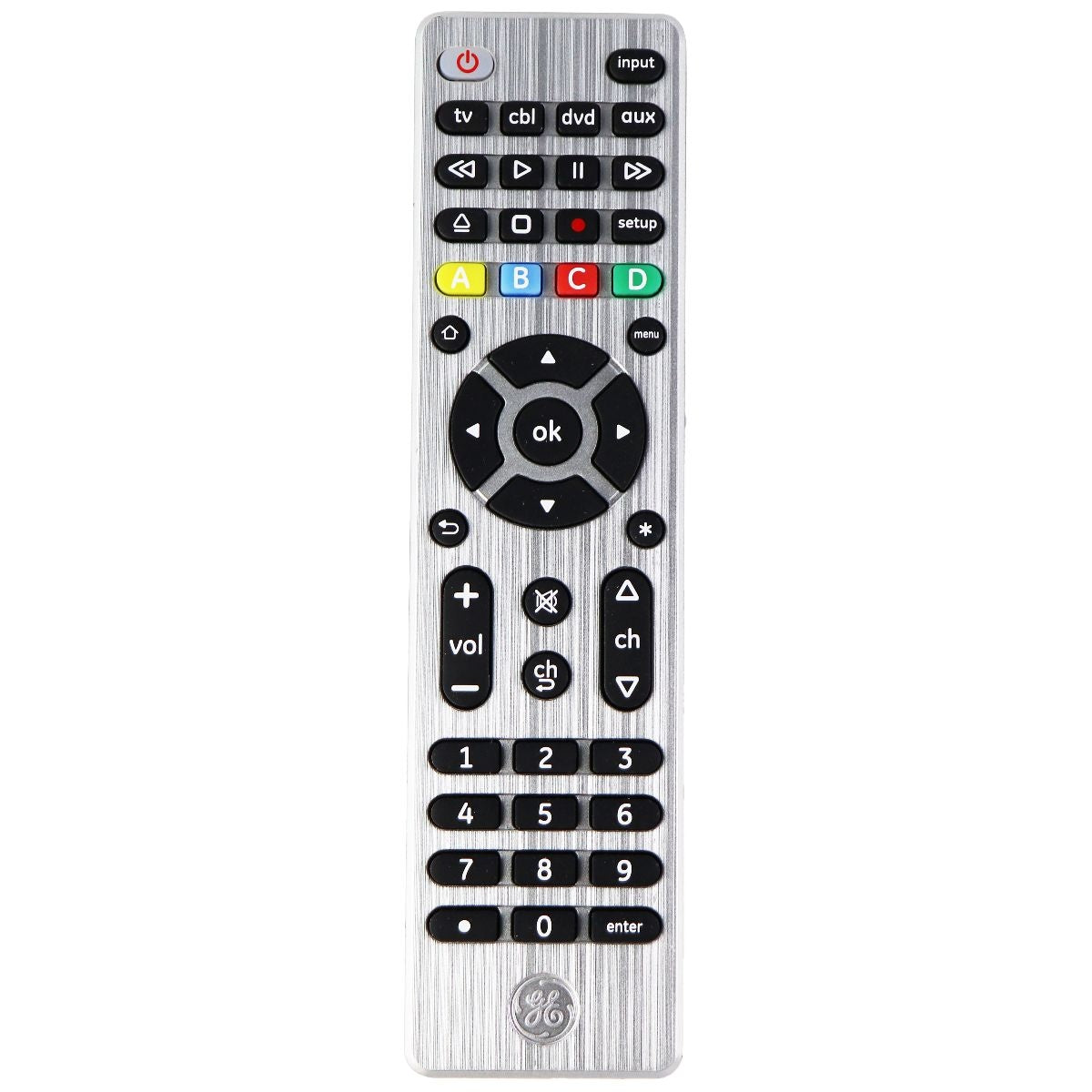 General Electric Original (33709 CL5 7252) Remote Control - Silver/Black TV, Video & Audio Accessories - Remote Controls General Electric - Simple Cell Bulk Wholesale Pricing - USA Seller