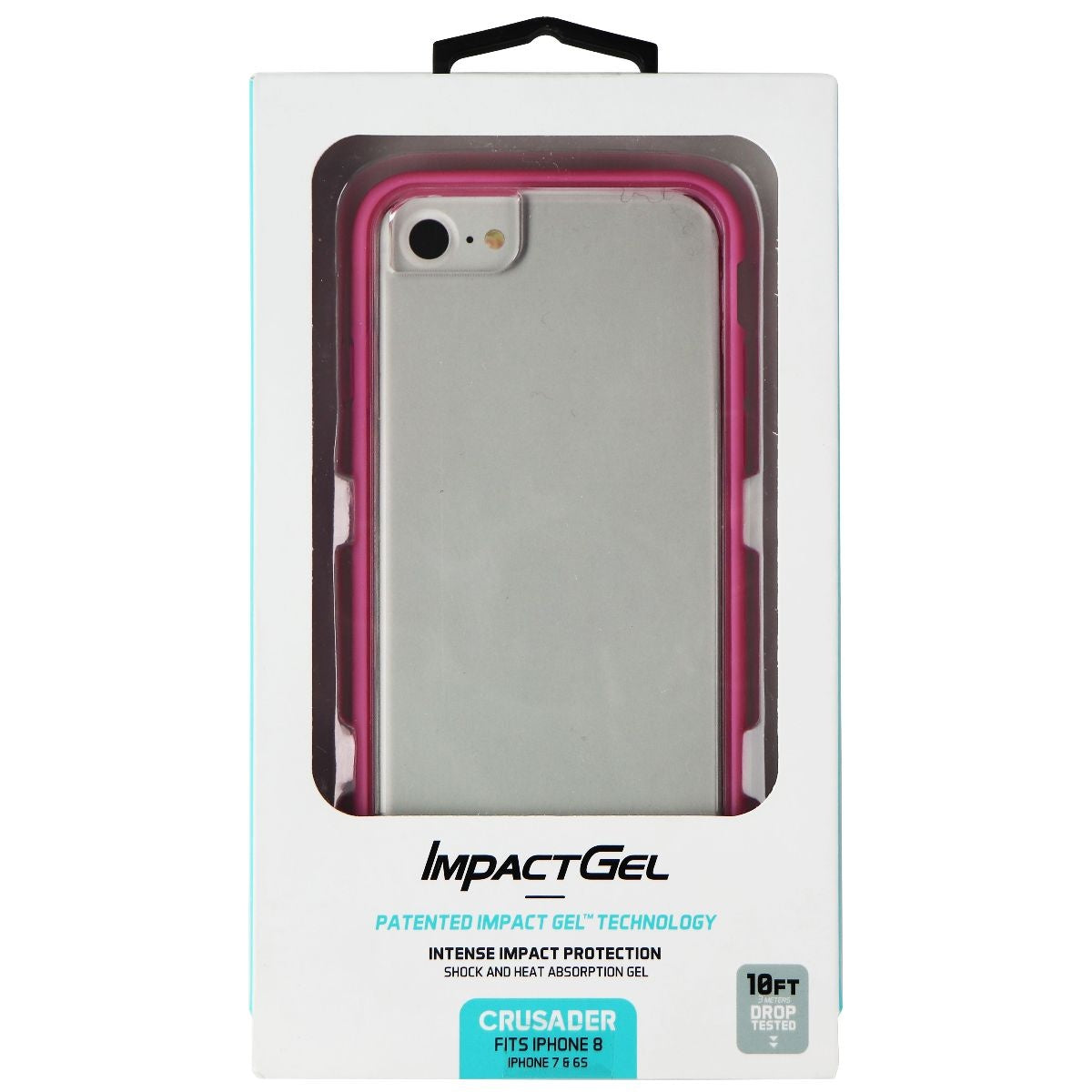 ImpactGel Crusader Case for Apple iPhone 8/7/6s - Clear / Pink Cell Phone - Cases, Covers & Skins Impact Gel - Simple Cell Bulk Wholesale Pricing - USA Seller
