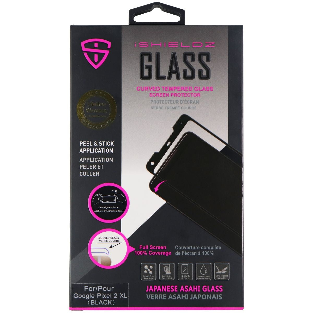 iShieldz Asahi Tempered Glass Screen Protector for Google Pixel 2 XL - Clear Cell Phone - Screen Protectors iShieldz - Simple Cell Bulk Wholesale Pricing - USA Seller