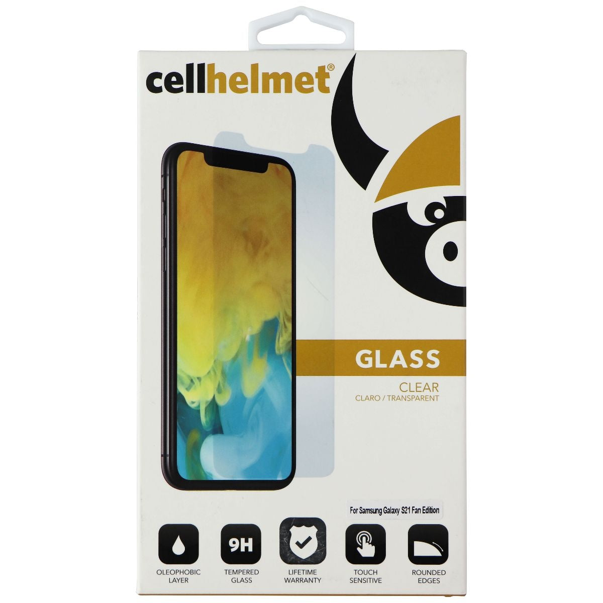 CellHelmet Tempered Glass for Samsung Galaxy S21 FE 5G - Clear Cell Phone - Screen Protectors CellHelmet - Simple Cell Bulk Wholesale Pricing - USA Seller