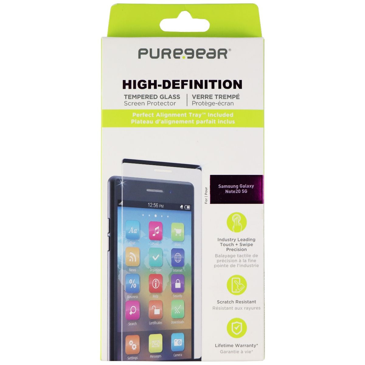 PureGear High Definition Screen Protector for Samsung Galaxy Note 20 5G - Clear Cell Phone - Screen Protectors PureGear - Simple Cell Bulk Wholesale Pricing - USA Seller