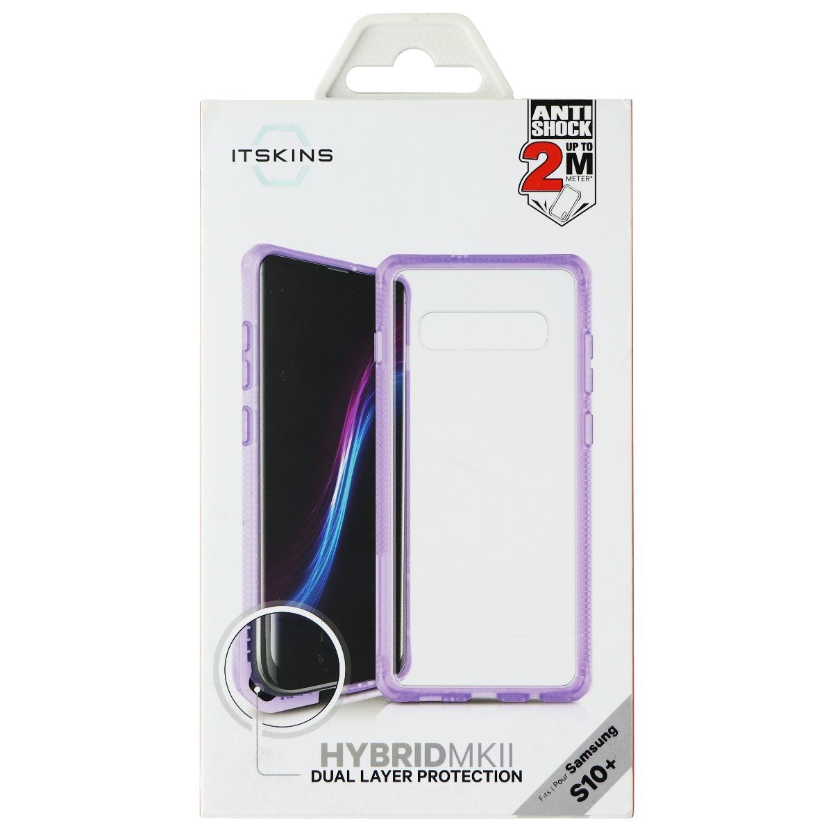 Itskins Hybrid MK11 Samsung Galaxy (S10+) - Clear Light Purple Cell Phone - Cases, Covers & Skins ITSKINS - Simple Cell Bulk Wholesale Pricing - USA Seller