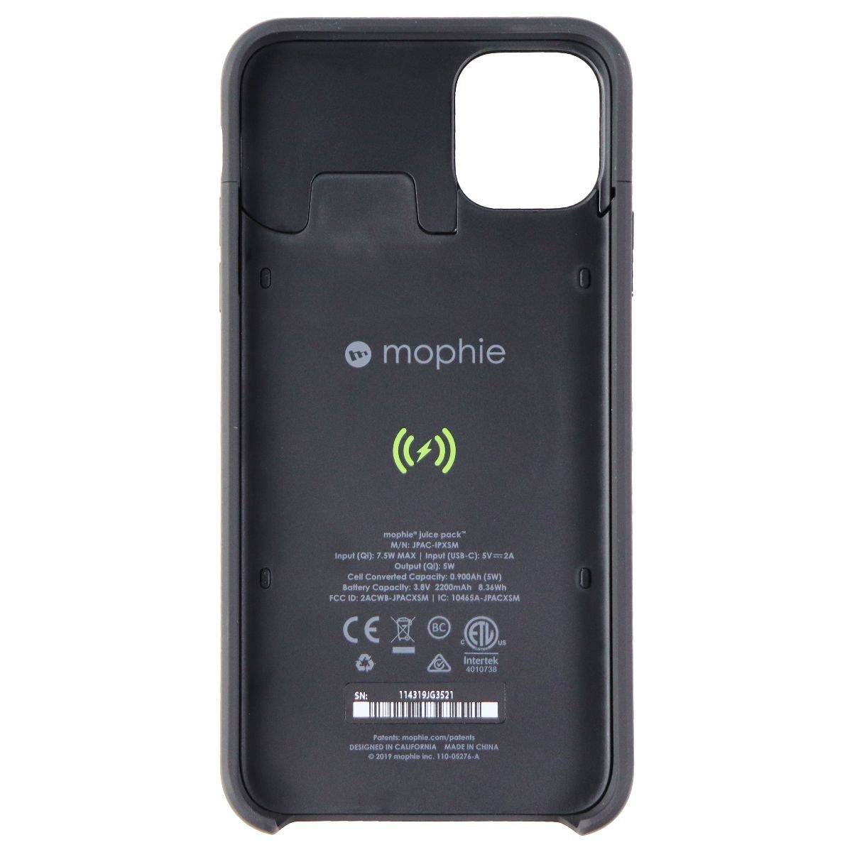 Mophie Juice Pack Access Charging Case for iPhone 11 Pro Max - Black Cell Phone - Cases, Covers & Skins Mophie - Simple Cell Bulk Wholesale Pricing - USA Seller