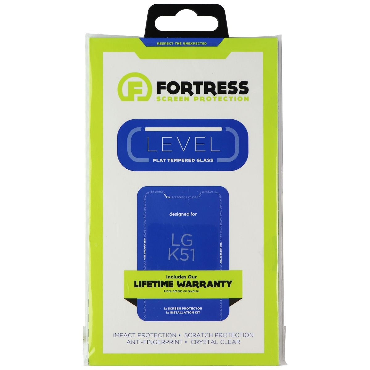 Fortress LEVEL Flat Tempered Glass for LG K51 Smartphones - Clear Cell Phone - Screen Protectors Fortress - Simple Cell Bulk Wholesale Pricing - USA Seller