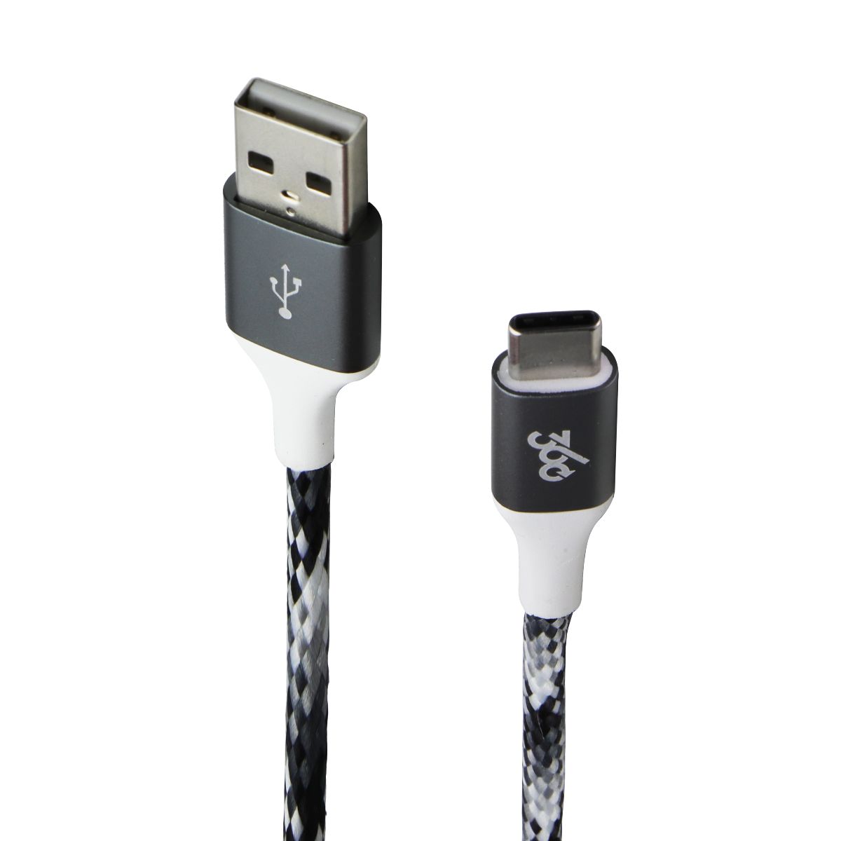 360 Electrical Habitat 4 FT USB-C to USB-A Braided Charging Cable - Steel Cell Phone - Cables & Adapters 360 Electrical - Simple Cell Bulk Wholesale Pricing - USA Seller