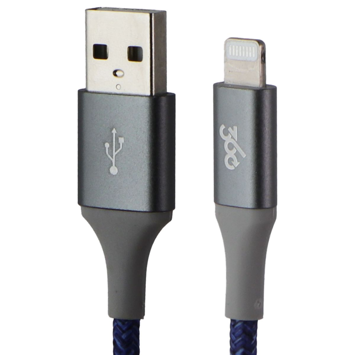 360 Electrical - Habitat (8-Ft) Braided Kevlar USB to Lightning 8-Pin Cable BLUE Cell Phone - Cables & Adapters 360 Electrical - Simple Cell Bulk Wholesale Pricing - USA Seller