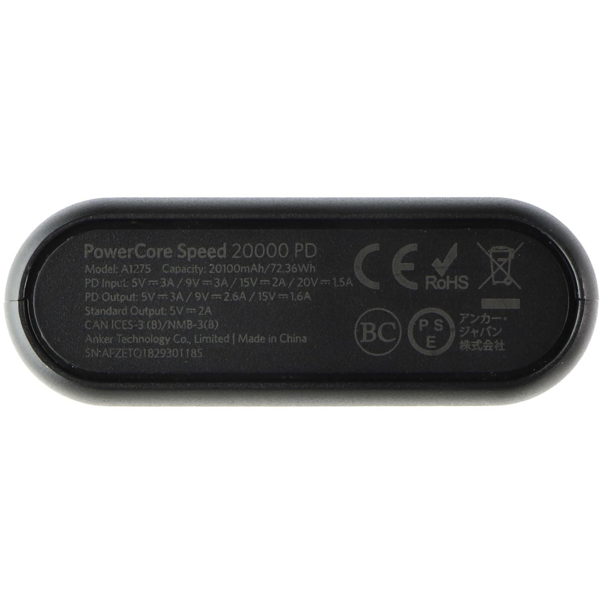 Anker PowerCore Speed 20,100mAh Bank with USB-C and Standard USB - Black Cell Phone - Chargers & Cradles Anker - Simple Cell Bulk Wholesale Pricing - USA Seller