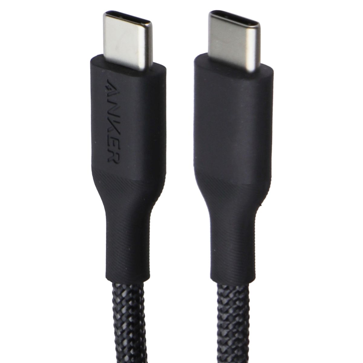 Anker (6-Ft) USB-C to USB-C Bio-Braided Charger Cable - Black Cell Phone - Cables & Adapters Anker - Simple Cell Bulk Wholesale Pricing - USA Seller