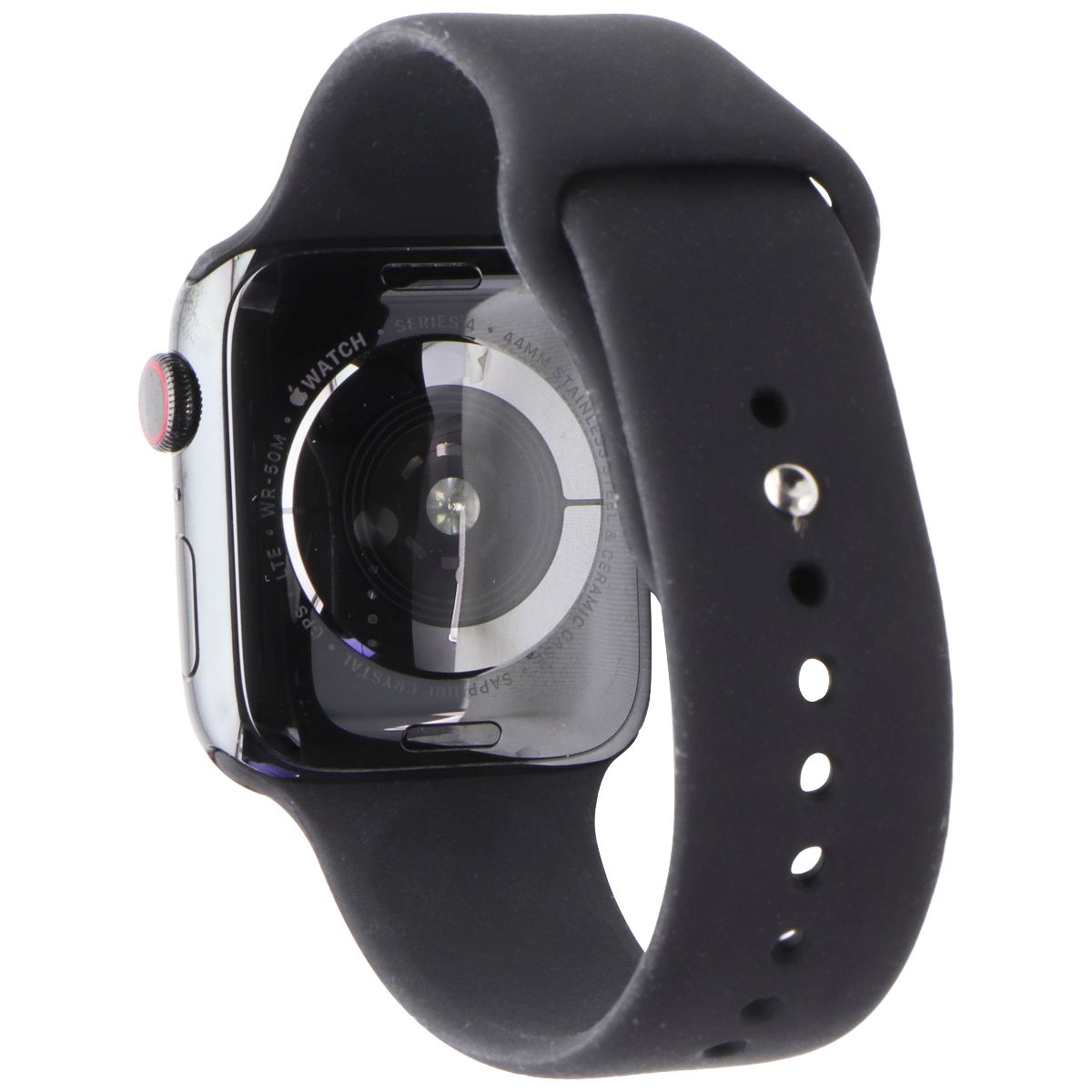 Apple Watch Series 4 (44mm) A2008 (GPS + LTE) - Space Black SS/Black Sport Band Smart Watches Apple - Simple Cell Bulk Wholesale Pricing - USA Seller