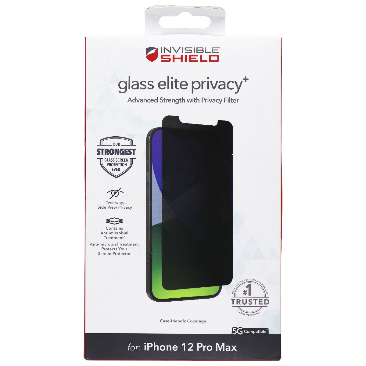 ZAGG InvisibleShield (Glass Elite Privacy+) Protector for iPhone 12 Pro Max Cell Phone - Screen Protectors Invisible Shield - Simple Cell Bulk Wholesale Pricing - USA Seller