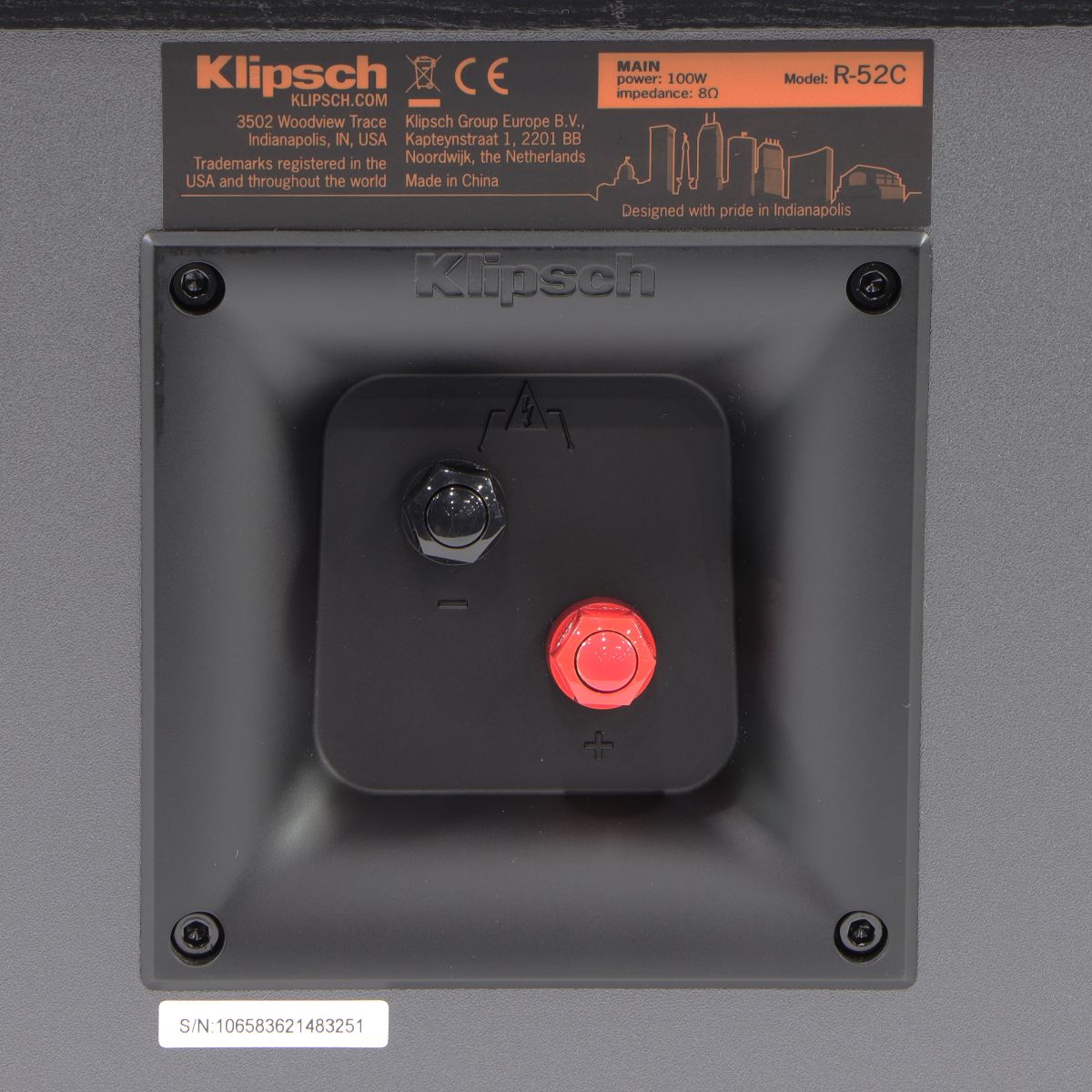 Klipsch R-52C Center Channel Speaker with Dual 5.25-in Woofers Home Multimedia - Home Speakers & Subwoofers Klipsch - Simple Cell Bulk Wholesale Pricing - USA Seller