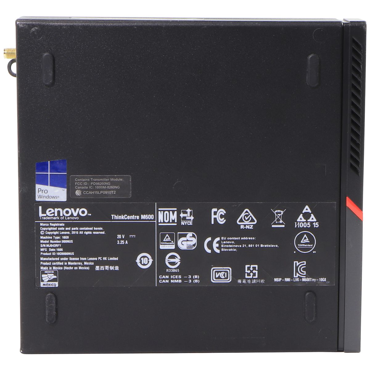 Lenovo ThinkCenter M600 Desktop PC (000NUS) Pentium N3700 / 500GB HDD / 4GB RAM PC Desktops & All-In-Ones Lenovo - Simple Cell Bulk Wholesale Pricing - USA Seller