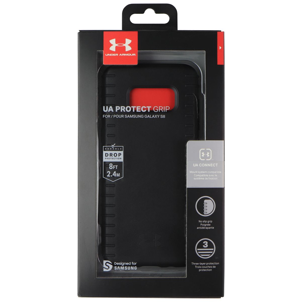 Under Armour Protect Grip Series Case for Samsung Galaxy S8 - Black Cell Phone - Cases, Covers & Skins Under Armour - Simple Cell Bulk Wholesale Pricing - USA Seller