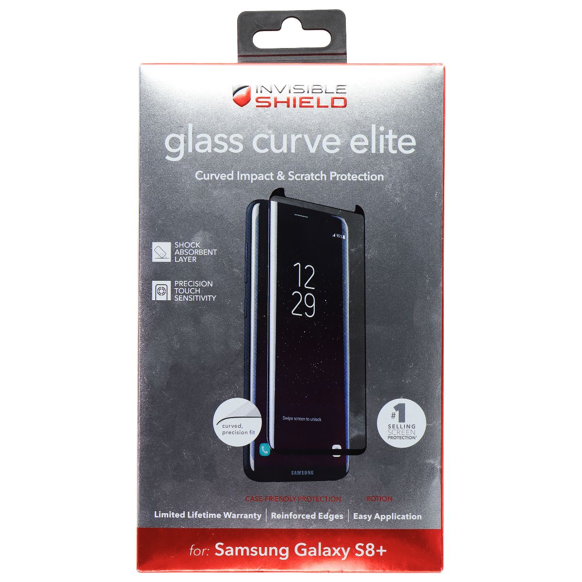ZAGG InvisibleShield Glass Curve Elite Screen Protector for Samsung Galaxy S8+ Cell Phone - Screen Protectors Zagg - Simple Cell Bulk Wholesale Pricing - USA Seller