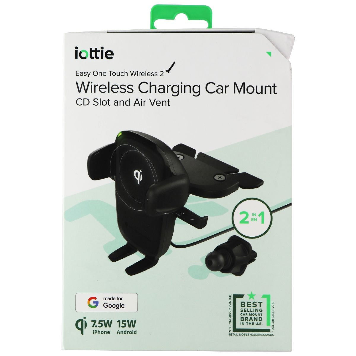 iOttie Wireless Car Charger Easy One Touch Qi Charging CD Slot + Air Vent Combo Cell Phone - Mounts & Holders iOttie - Simple Cell Bulk Wholesale Pricing - USA Seller