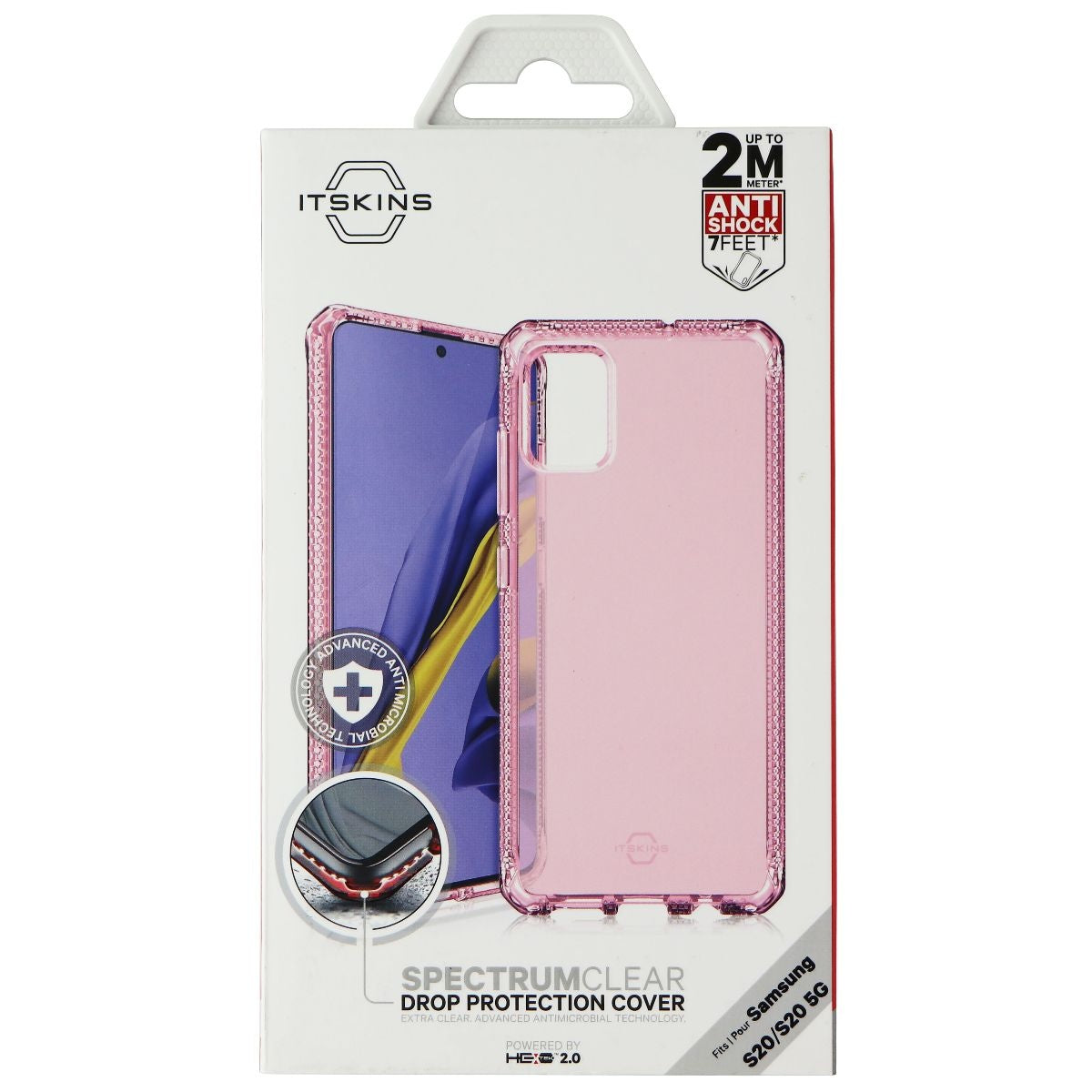 Itskins Spectrum Clear Series Case for Samsung Galaxy S20 5G - Clear Light Pink Cell Phone - Cases, Covers & Skins ITSKINS - Simple Cell Bulk Wholesale Pricing - USA Seller