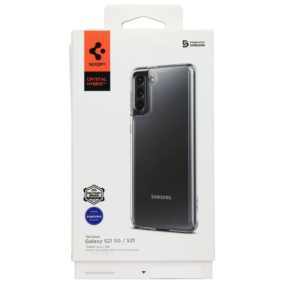 Spigen Crystal Hybrid Series Case for Samsung Galaxy S21 5G - Clear Cell Phone - Cases, Covers & Skins Spigen - Simple Cell Bulk Wholesale Pricing - USA Seller
