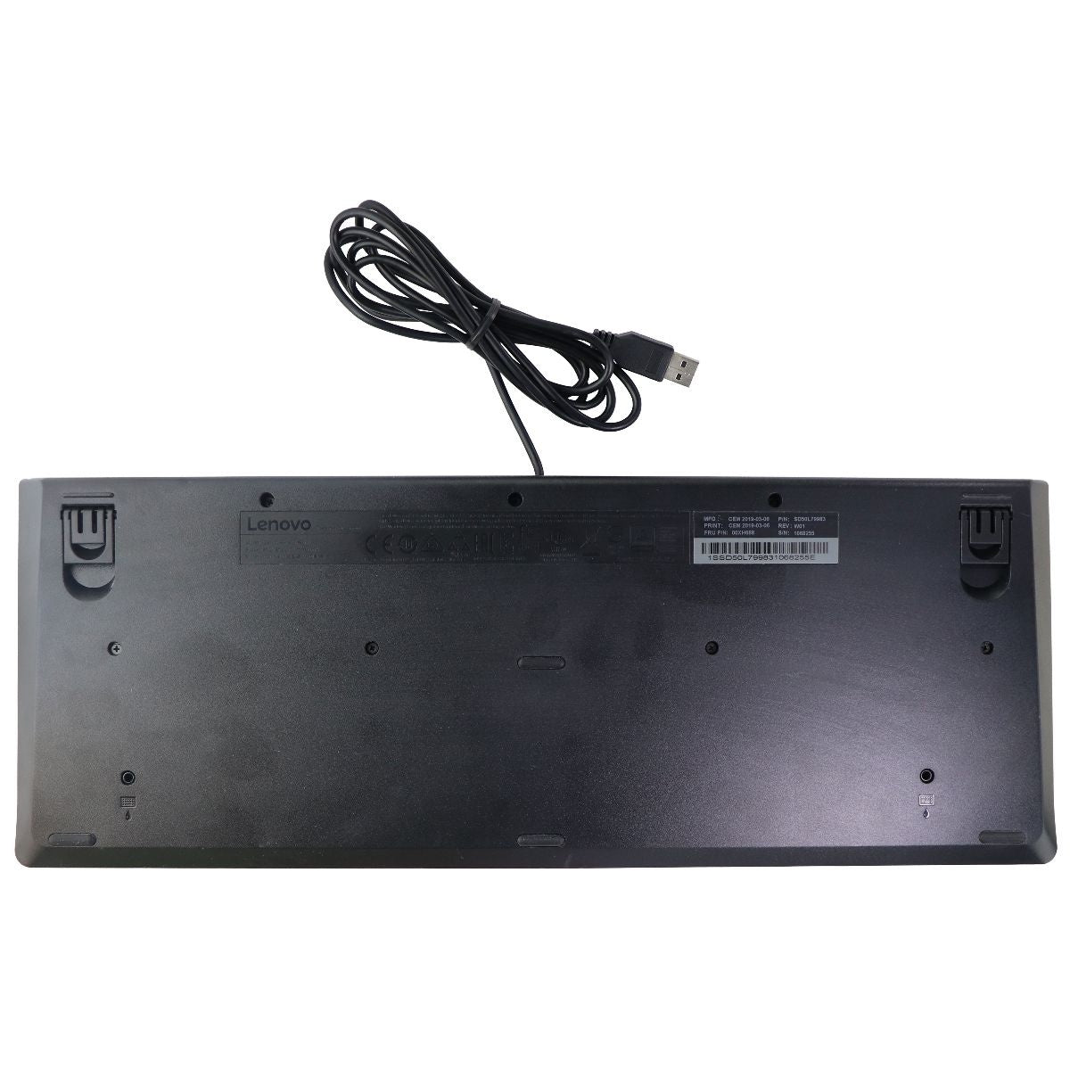 Lenovo Wired USB Keyboard for Windows PC & More - Black (KU-1619) Gaming/Console - Keyboards & Keypads Lenovo - Simple Cell Bulk Wholesale Pricing - USA Seller