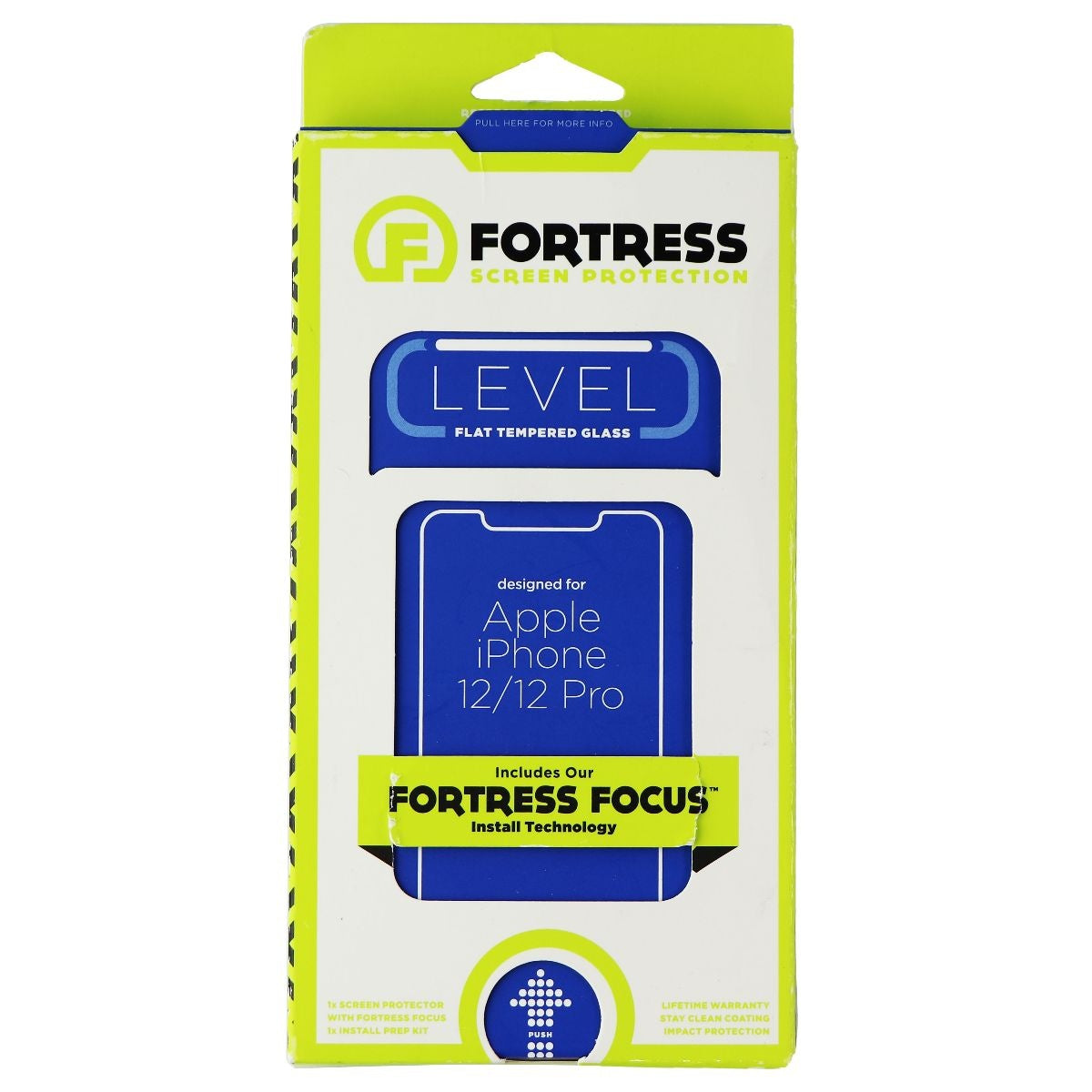 Fortress Flat Tempered Glass for Apple iPhone 12 and 12 Pro - Clear Cell Phone - Screen Protectors Fortress - Simple Cell Bulk Wholesale Pricing - USA Seller