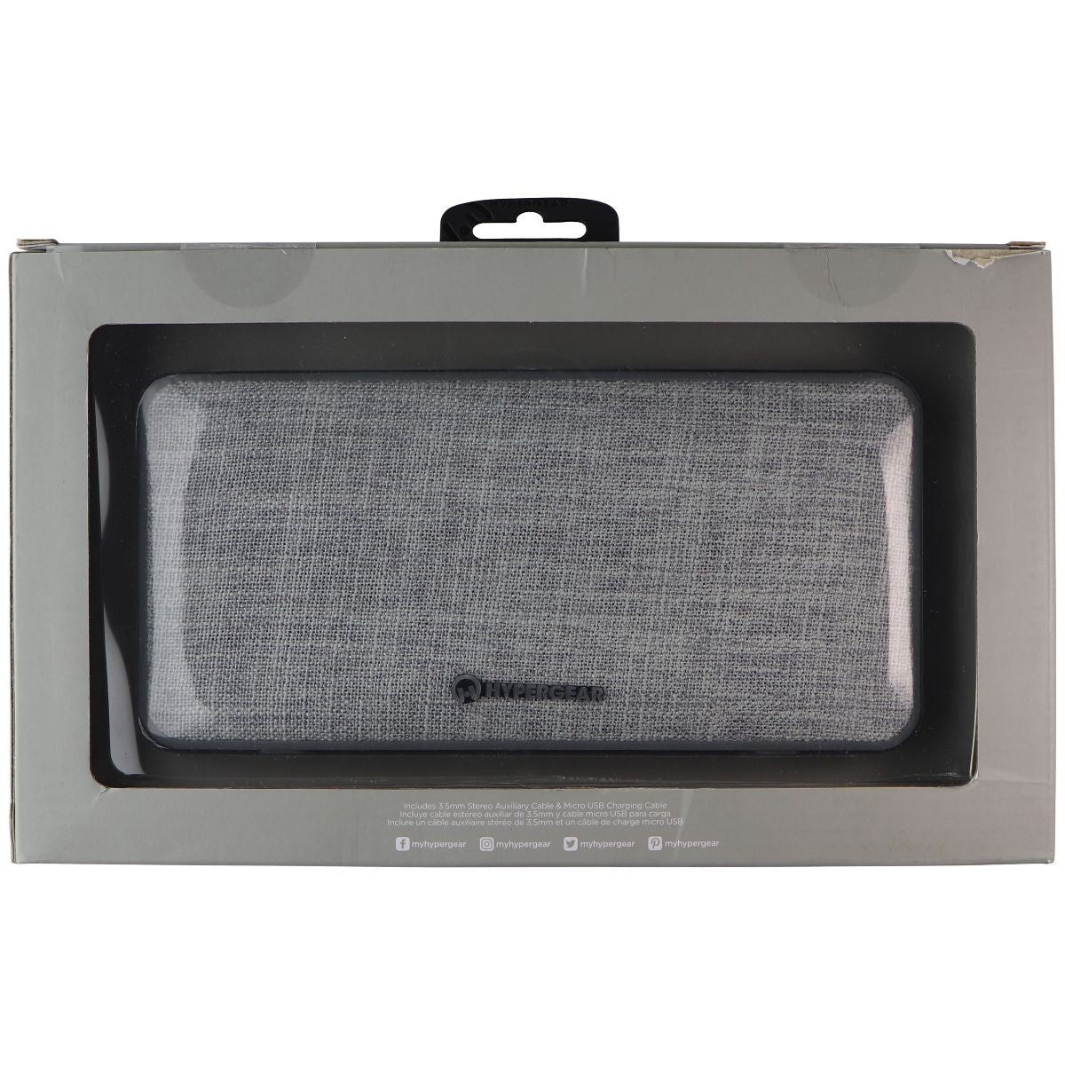 HyperGear FABRIX Bluetooth HD Stereo with FM Radio & Speakerphone - Gray Cell Phone - Audio Docks & Speakers HyperGear - Simple Cell Bulk Wholesale Pricing - USA Seller