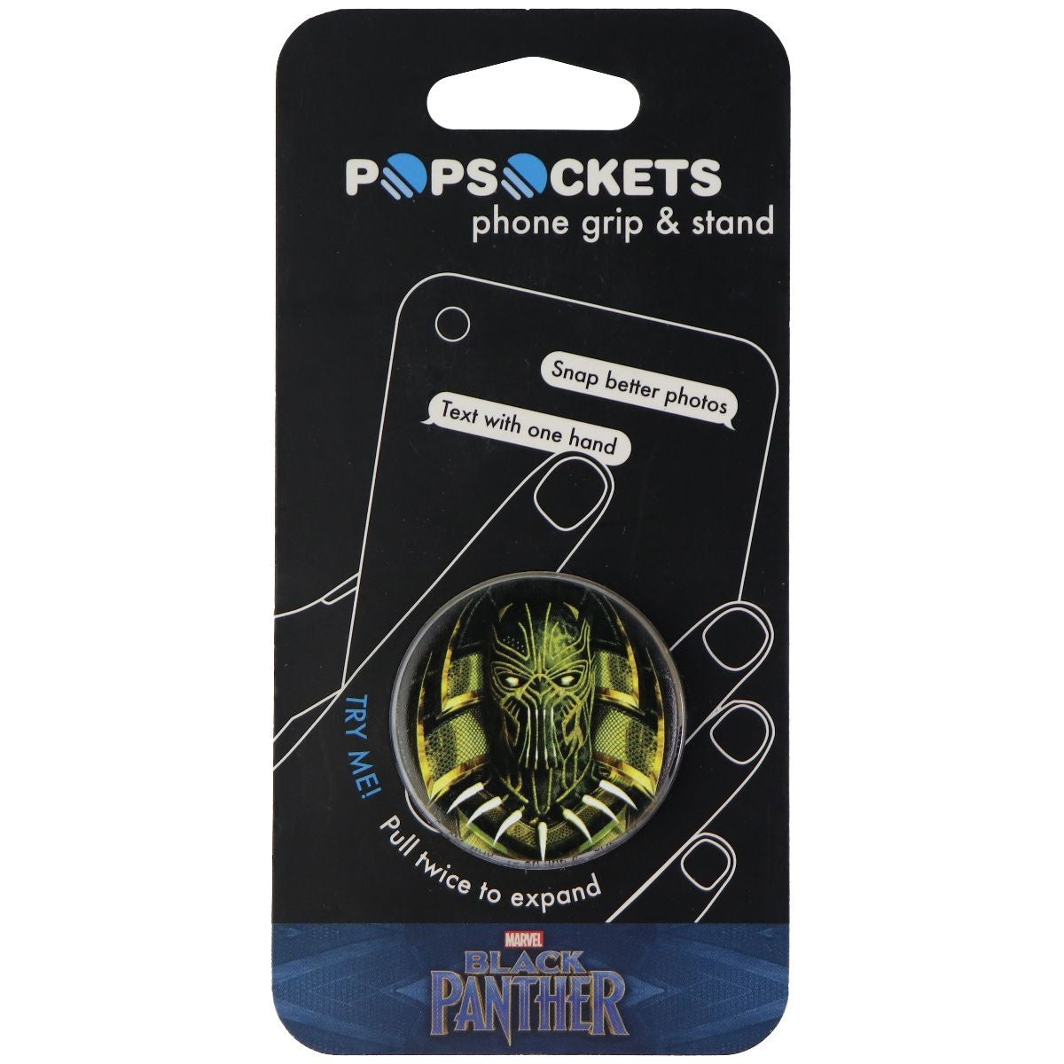 PopSockets Collapsible Grip & Stand for Phones and Tablets - Killmonger Cell Phone - Mounts & Holders PopSockets - Simple Cell Bulk Wholesale Pricing - USA Seller