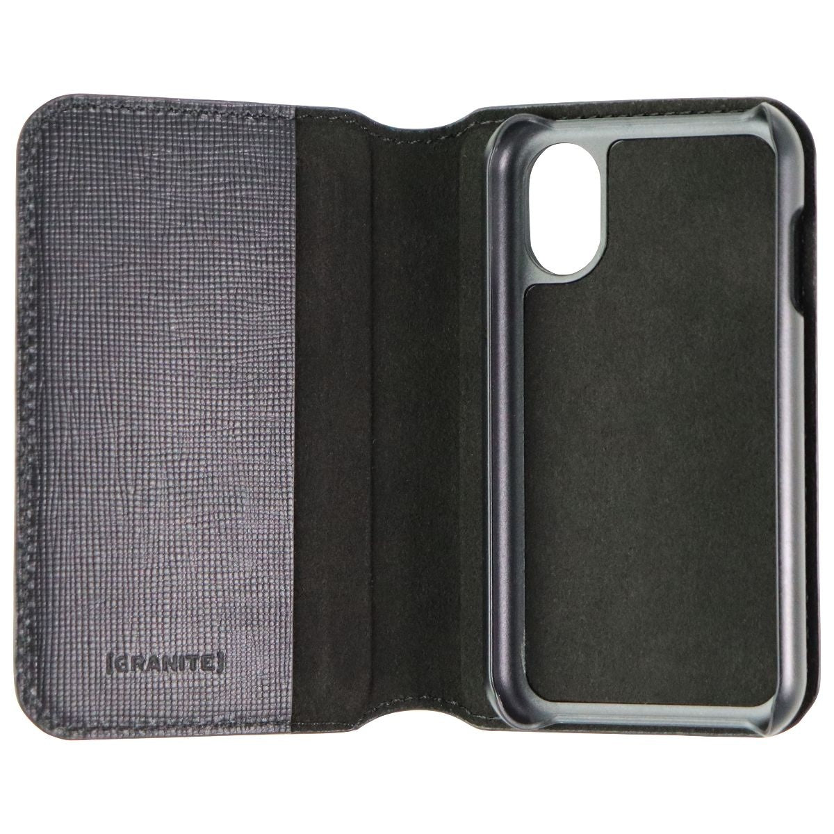 Granite Genuine Leather Folio Case for Palm Smartphones - Black Saffiano Cell Phone - Cases, Covers & Skins Granite - Simple Cell Bulk Wholesale Pricing - USA Seller