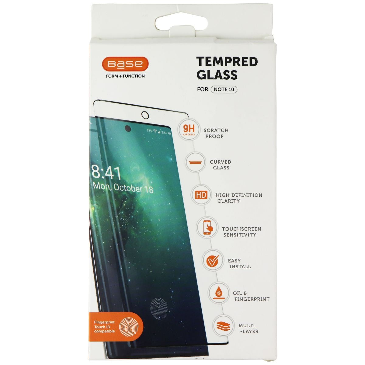 Base Tempred Glass Series Screen Protector for Samsung Note 10 - Clear Cell Phone - Screen Protectors Base - Simple Cell Bulk Wholesale Pricing - USA Seller