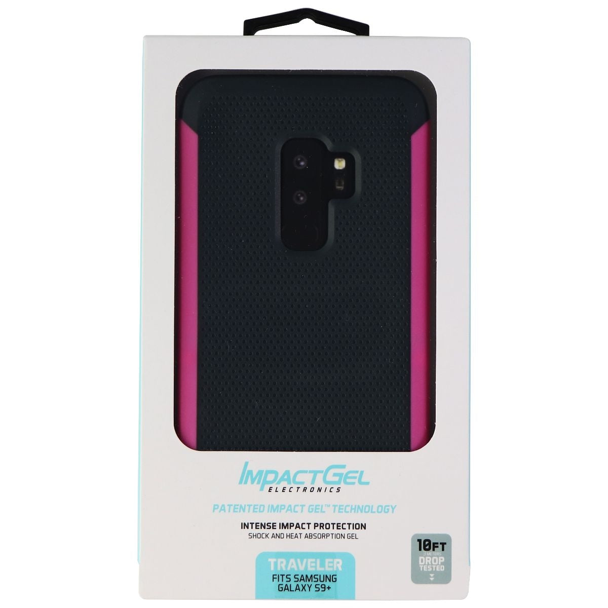 Impact Gel Traveler Series Case for Samsung Galaxy S9+ (PLUS)- Grey/Pink Cell Phone - Cases, Covers & Skins Impact Gel - Simple Cell Bulk Wholesale Pricing - USA Seller