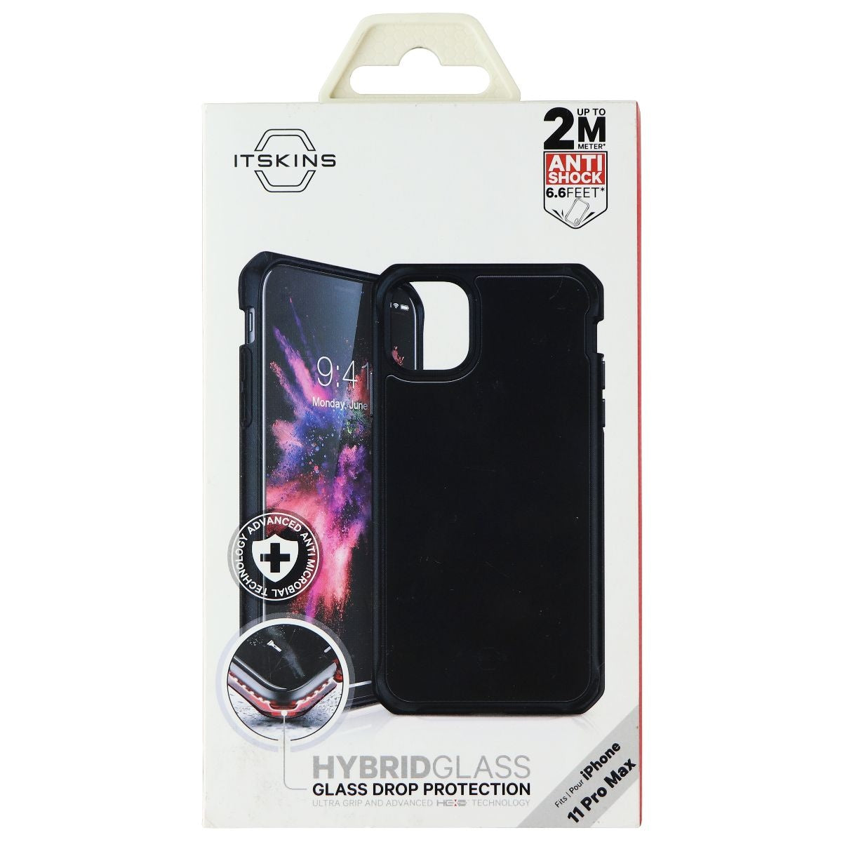 ITSKINS Hybrid Glass Case for Apple iPhone 11 Pro Max - Black Cell Phone - Cases, Covers & Skins ITSKINS - Simple Cell Bulk Wholesale Pricing - USA Seller