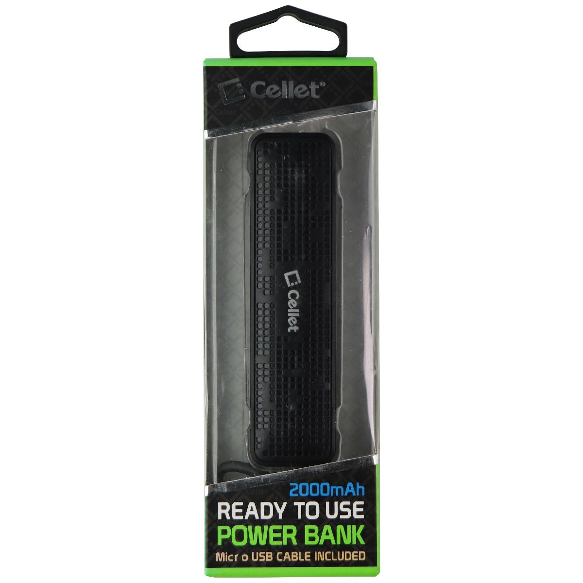 Cellet Power Bank (2000mAh) + Micro USB Cable - Black Cell Phone - Batteries Cellet - Simple Cell Bulk Wholesale Pricing - USA Seller