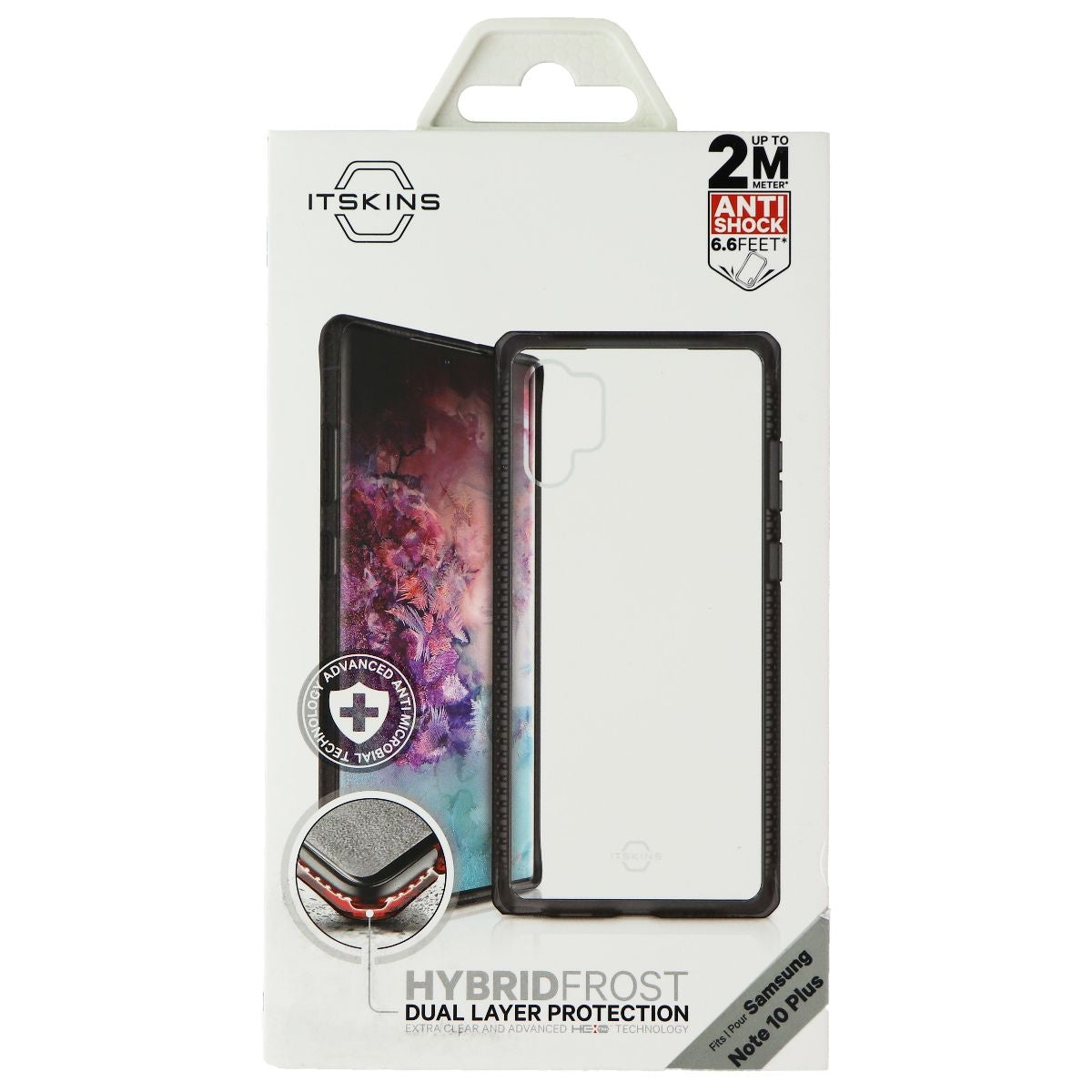 ITSKINS Hybrid Frost Case for Samsung Galaxy Note10 Plus - Clear/Black Cell Phone - Cases, Covers & Skins ITSKINS - Simple Cell Bulk Wholesale Pricing - USA Seller