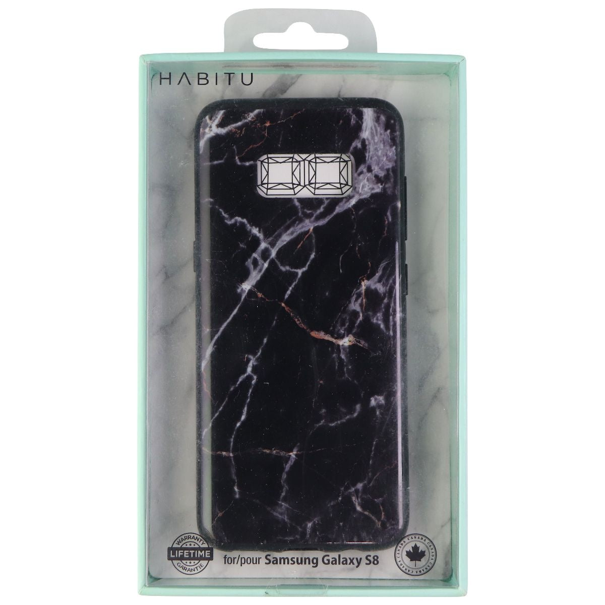 Habitu Shell Case for Samsung Galaxy S8 (HBSS8) - Marble Black Cell Phone - Cases, Covers & Skins Habitu - Simple Cell Bulk Wholesale Pricing - USA Seller