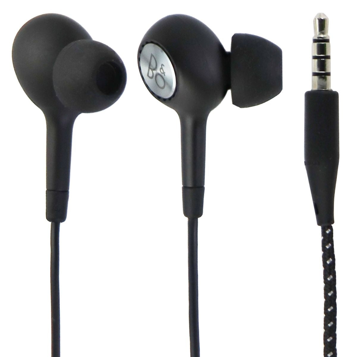 Bang & Olufsen Play Wired 3.5mm Braided Headphones with In-Line Mic - Black Portable Audio - Headphones Bang & Olufsen - Simple Cell Bulk Wholesale Pricing - USA Seller
