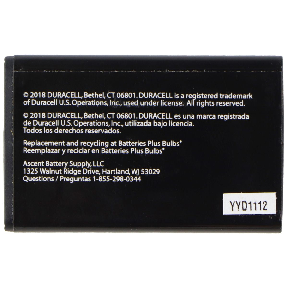 Duracell Ultra CEL11032F (3.7V/1300mAh/4.8Wh) Li-Ion Battery Computer Parts - Power Supplies Duracell - Simple Cell Bulk Wholesale Pricing - USA Seller
