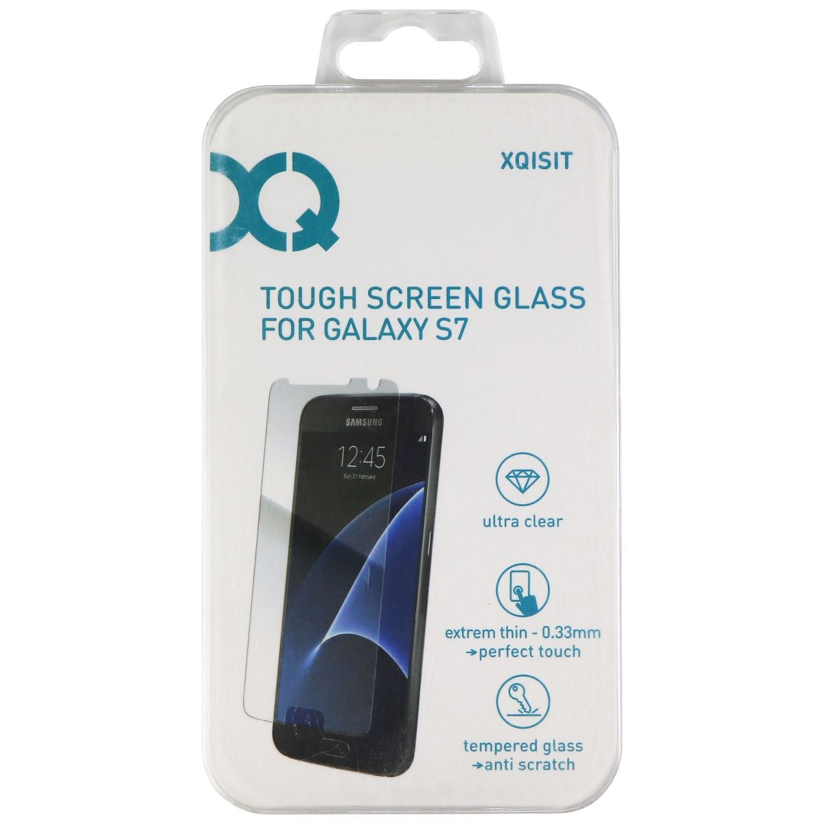 Xqisit Tough Screen Glass for Samsung Galaxy S7 - Clear Cell Phone - Screen Protectors Xqisit - Simple Cell Bulk Wholesale Pricing - USA Seller