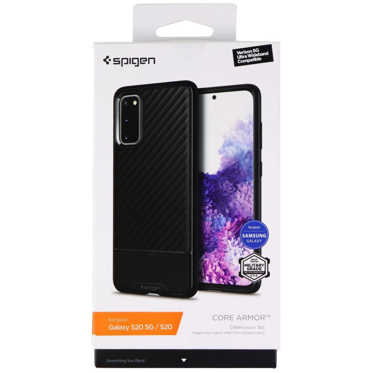 Spigen Core Armor Series Case for Samsung Galaxy S20 5G / S20 - Black Cell Phone - Cases, Covers & Skins Spigen - Simple Cell Bulk Wholesale Pricing - USA Seller