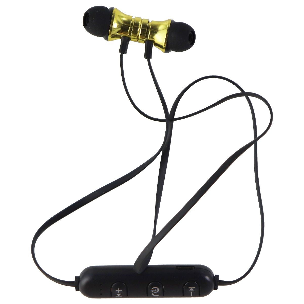 Wireless Around-The-Neck Bluetooth In-Ear Headphones w/ Microphone - Gold/Black Portable Audio - Headphones Unbranded - Simple Cell Bulk Wholesale Pricing - USA Seller