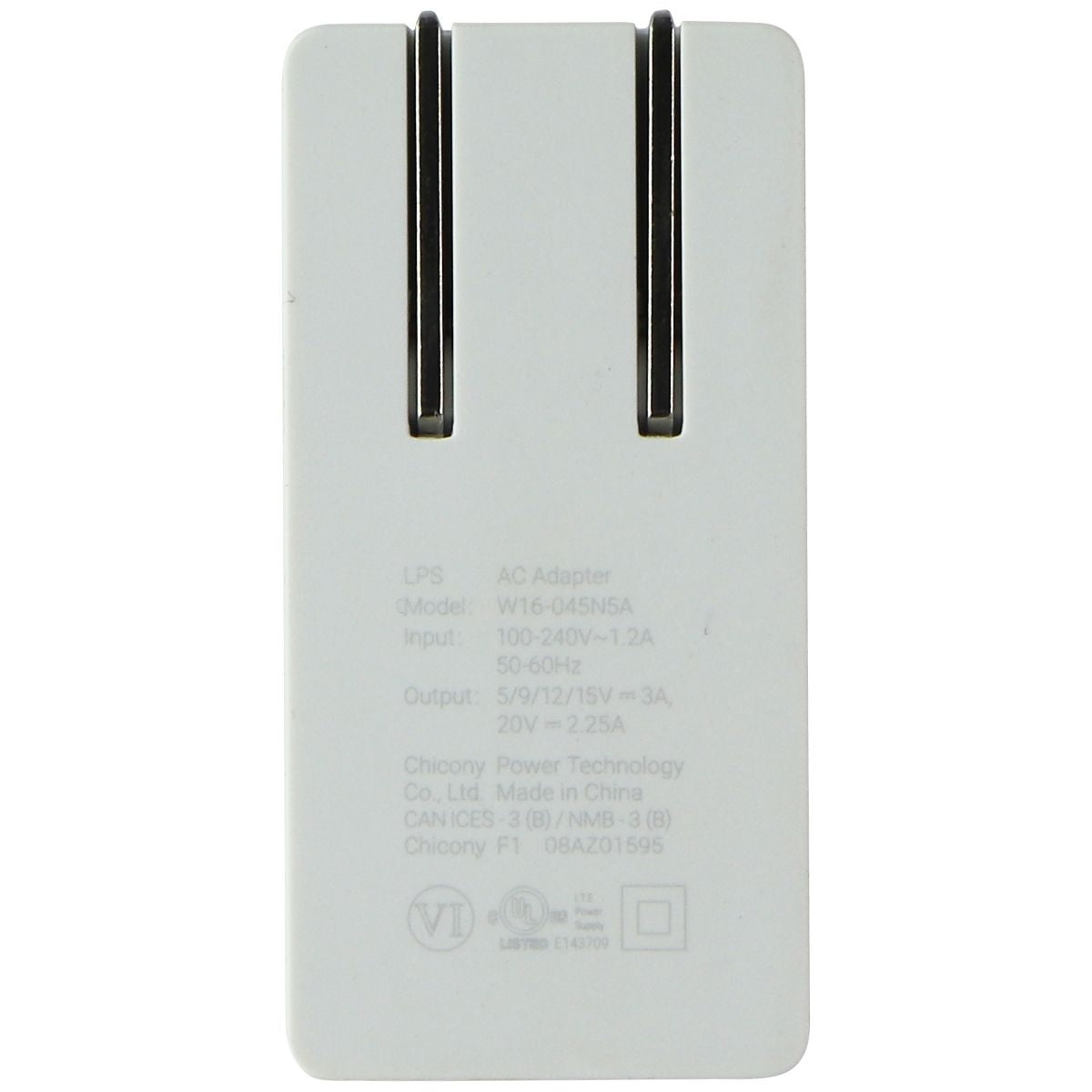 Google Pixelbook (45W) AC USB-C Laptop Wall Adapter - White (Wall Charger ONLY) Computer Accessories - Laptop Power Adapters/Chargers Google - Simple Cell Bulk Wholesale Pricing - USA Seller