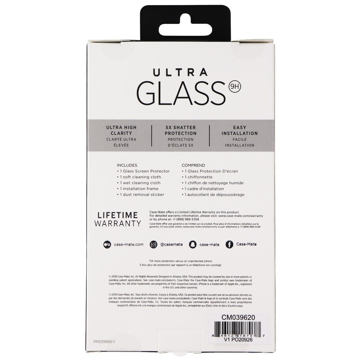 Case-Mate Ultra Glass Screen Protector for Apple iPhone 11 Pro & iPhone Xs Cell Phone - Screen Protectors Case-Mate - Simple Cell Bulk Wholesale Pricing - USA Seller