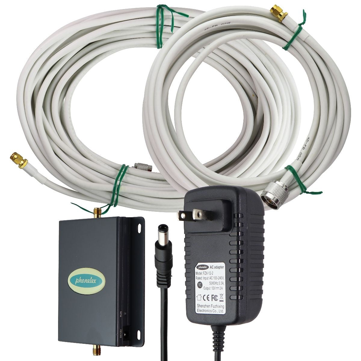 Phonelex Cell Phone Signal Booster Kit with Ceiling & Yagi Antenna - White Cell Phone - Signal Boosters Phonelex - Simple Cell Bulk Wholesale Pricing - USA Seller