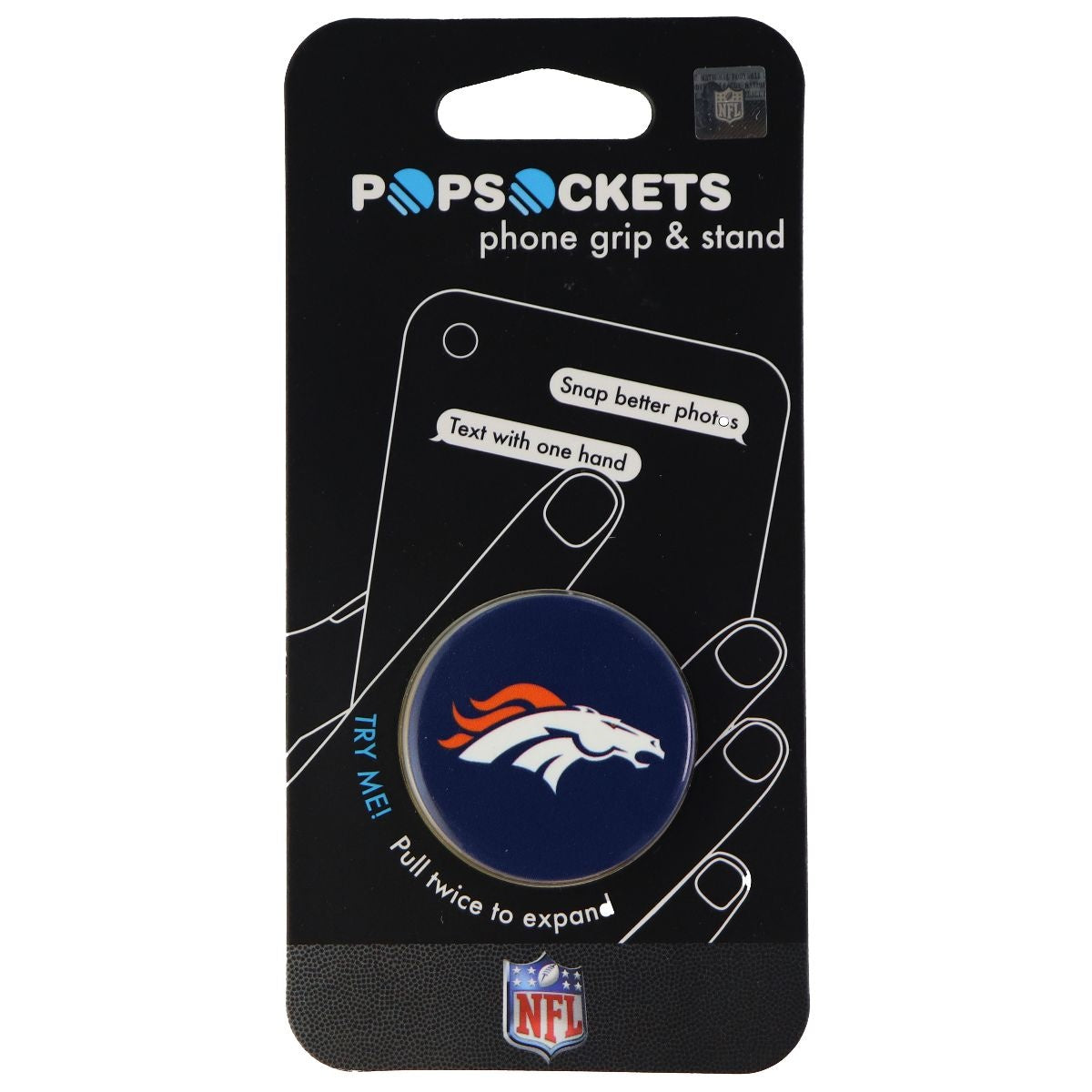 PopSockets PopGrip Expanding Stand and Grip with Swappable Top - Broncos Helmet Cell Phone - Mounts & Holders PopSockets - Simple Cell Bulk Wholesale Pricing - USA Seller