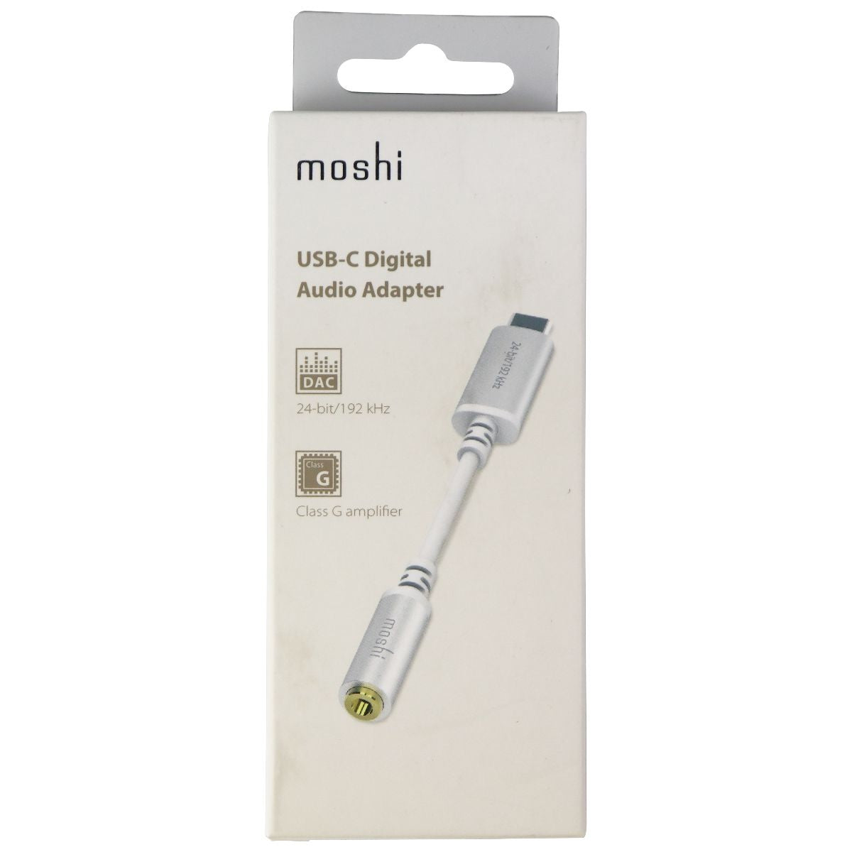 Moshi USB-C Digital Audio 3.5mm Adapter for MacBook and More- Silver Cell Phone - Cables & Adapters Moshi - Simple Cell Bulk Wholesale Pricing - USA Seller