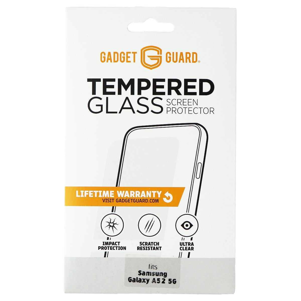 Gadget Guard Tempered Glass Screen Protector for Samsung Galaxy A52 5G - Clear Cell Phone - Screen Protectors Gadget Guard - Simple Cell Bulk Wholesale Pricing - USA Seller