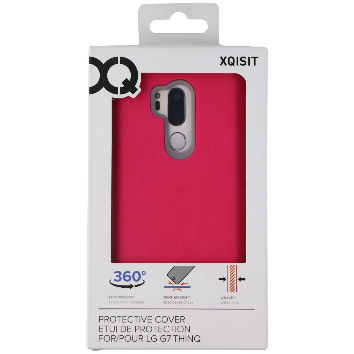 Xqisit Protective Cover for LG G7 ThinQ Smartphones - Pink/Gray Cell Phone - Cases, Covers & Skins Xqisit - Simple Cell Bulk Wholesale Pricing - USA Seller