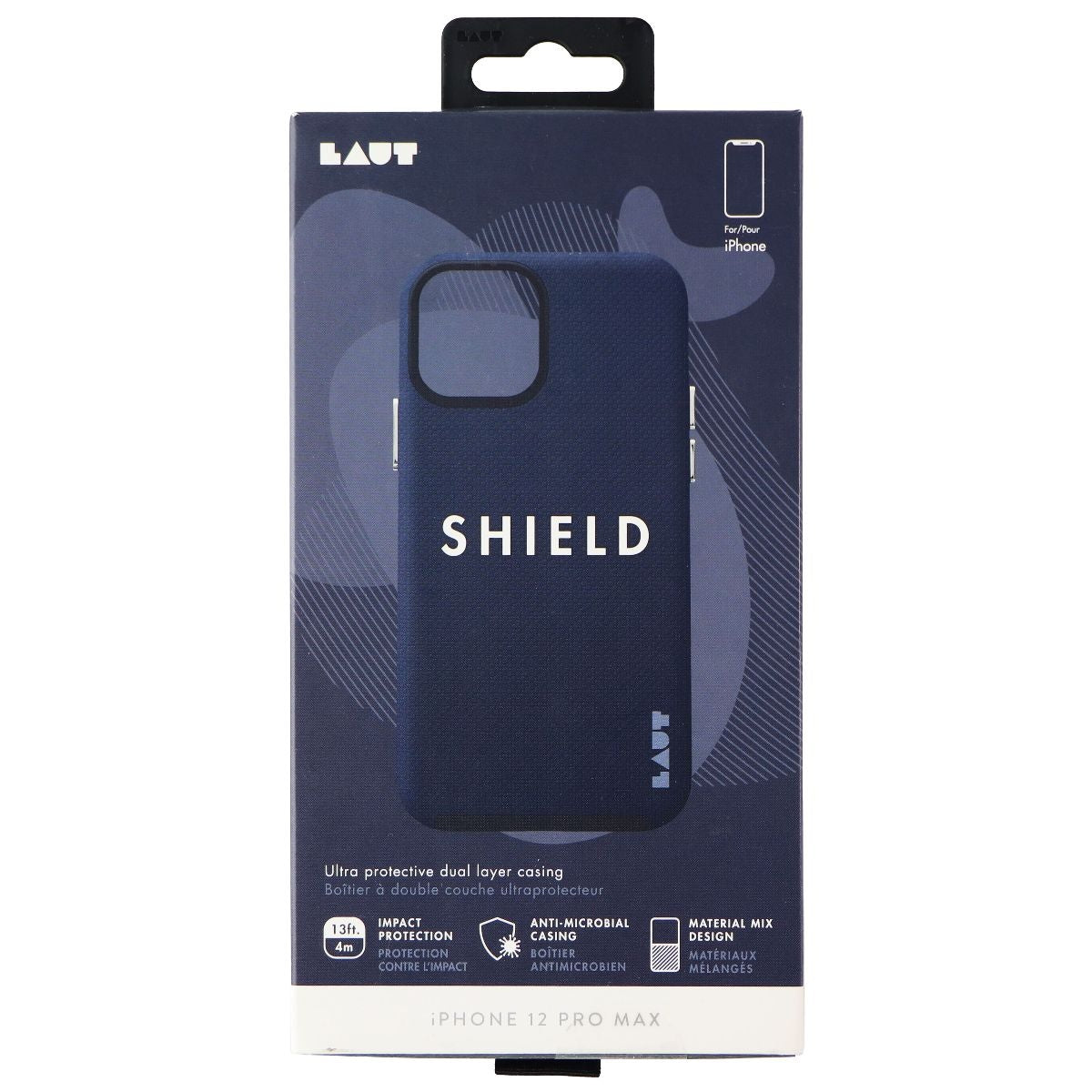 LAUT Shield Series Dual Layer Case for Apple iPhone 12 Pro Max - Indigo Blue Cell Phone - Cases, Covers & Skins Laut - Simple Cell Bulk Wholesale Pricing - USA Seller