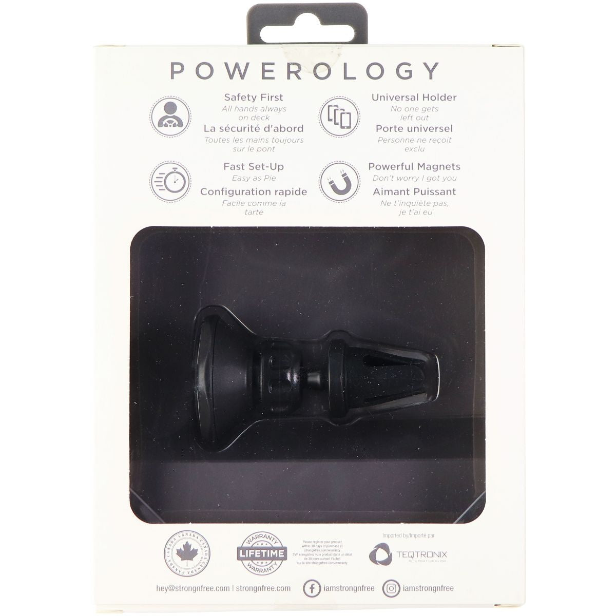 Powerology Vent Magnet Mount with 360 Degree Rotation - Black Cell Phone - Mounts & Holders Powerology - Simple Cell Bulk Wholesale Pricing - USA Seller