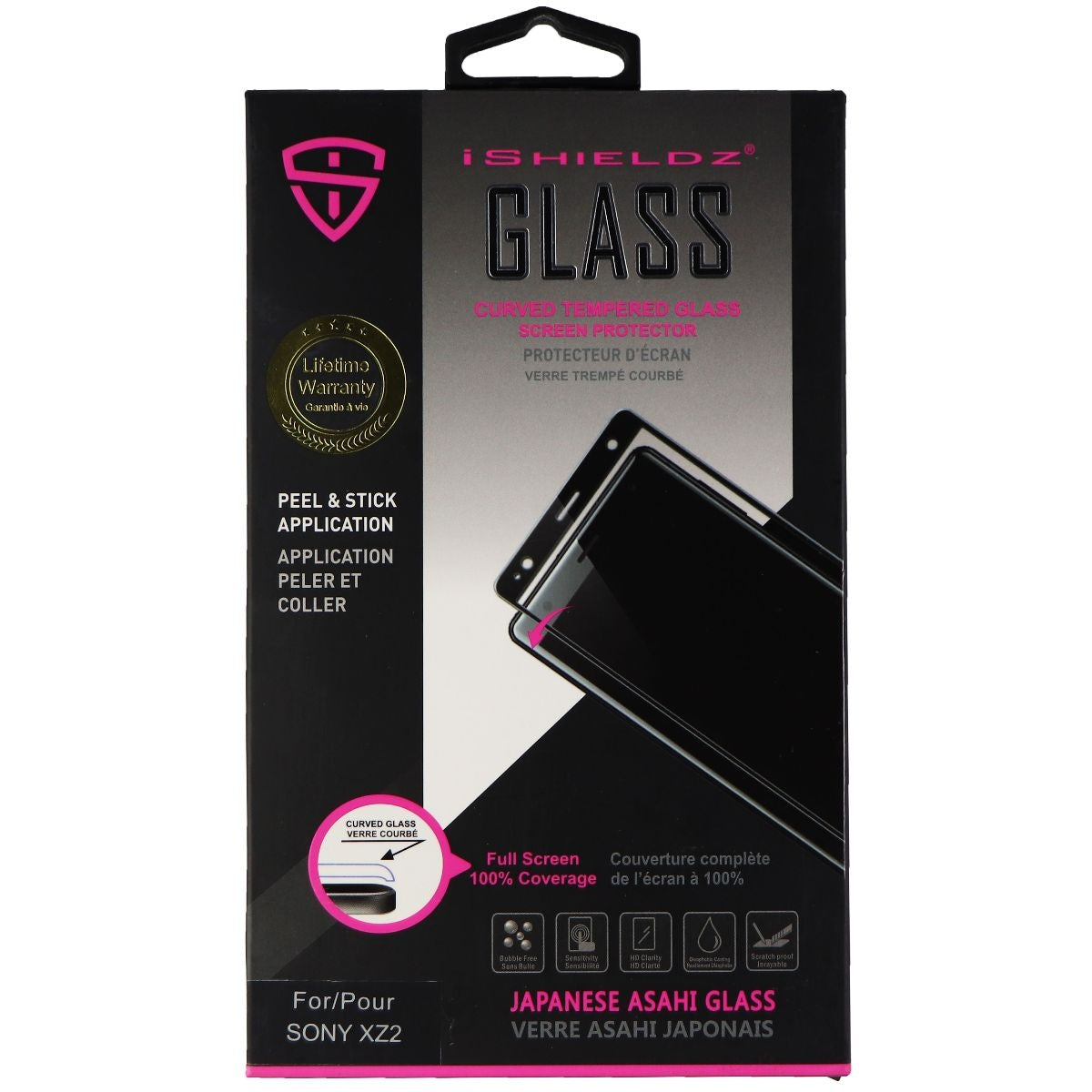 iShieldz Asahi Glass Screen Protector for Sony Xperia XZ2 - Black Cell Phone - Cases, Covers & Skins iShieldz - Simple Cell Bulk Wholesale Pricing - USA Seller