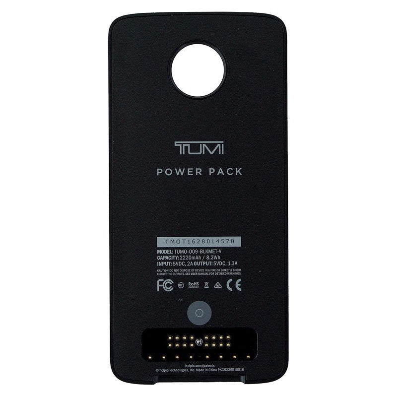 TUMI MotoMods 2200mAh Charging Power Pack Case for Moto Z - Black - Refurbished Cell Phone - Cases, Covers & Skins Motorola - Simple Cell Bulk Wholesale Pricing - USA Seller