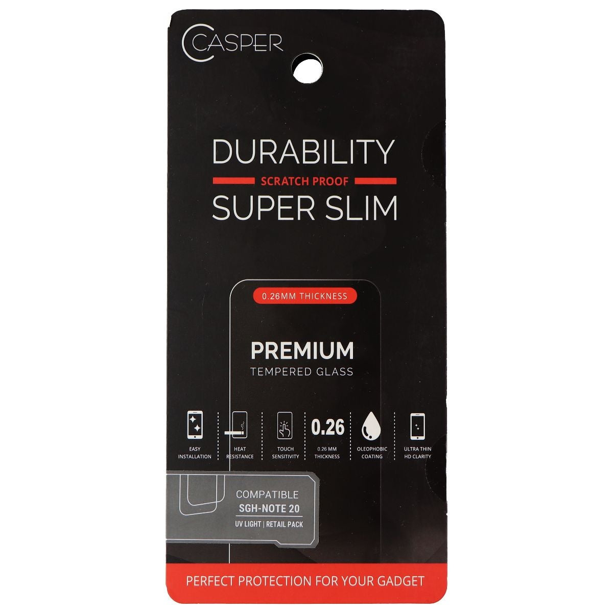 Casper Premium UV Light Tempered Glass Screen Protector for Galaxy Note20 Cell Phone - Screen Protectors Casper - Simple Cell Bulk Wholesale Pricing - USA Seller